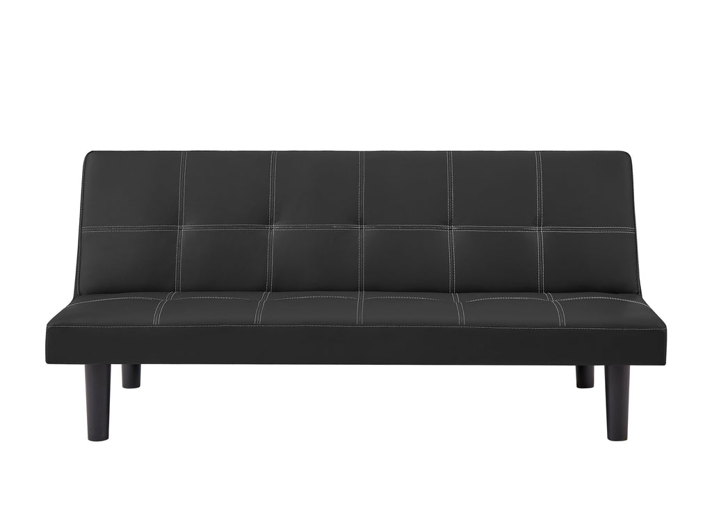 Black PU Convertible Sofa Bed M71558
