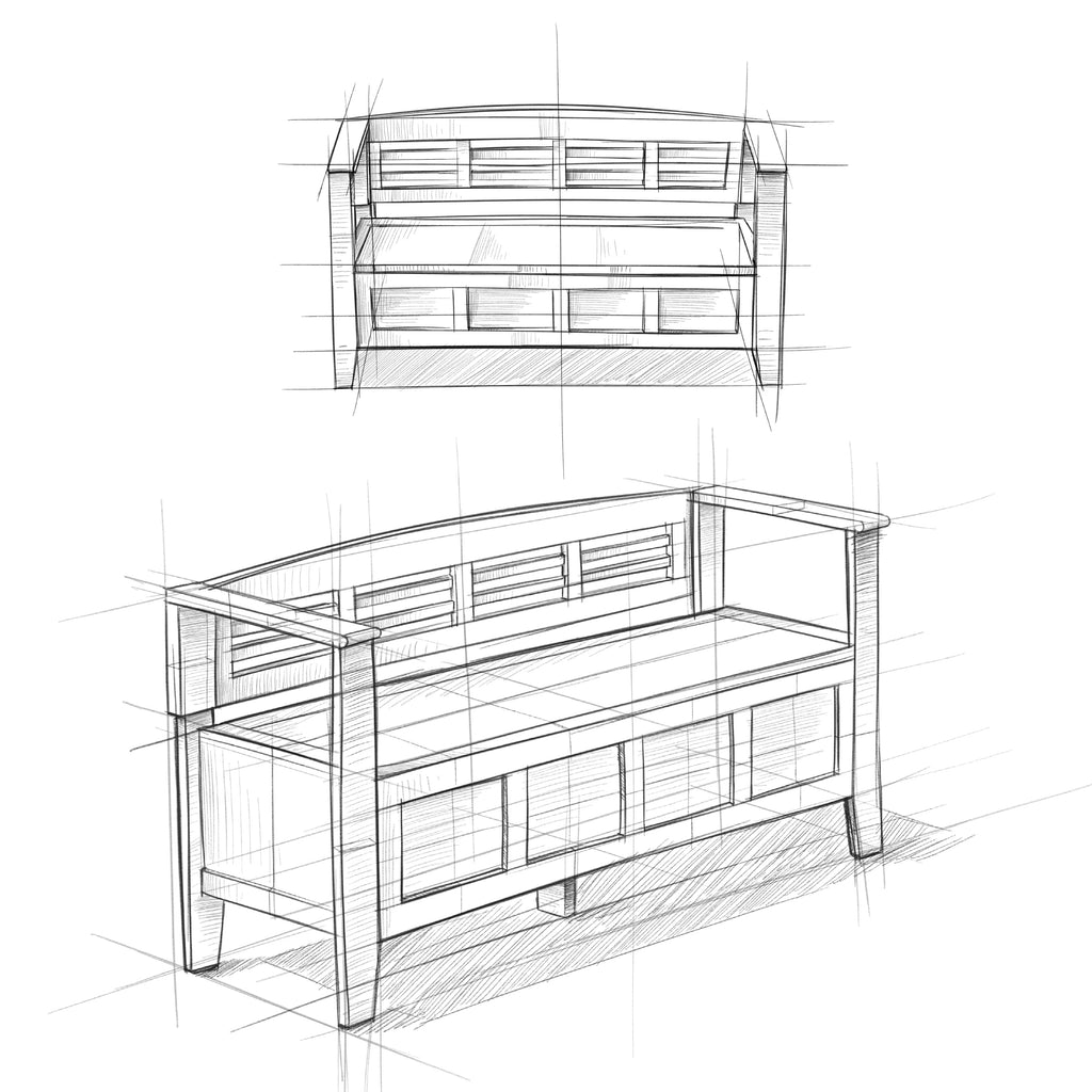 Rustic Natural Aged Brown Storage Bench I992