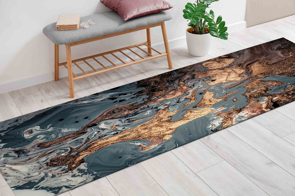 2'x3' Shimmery Marble Printed Rug F519