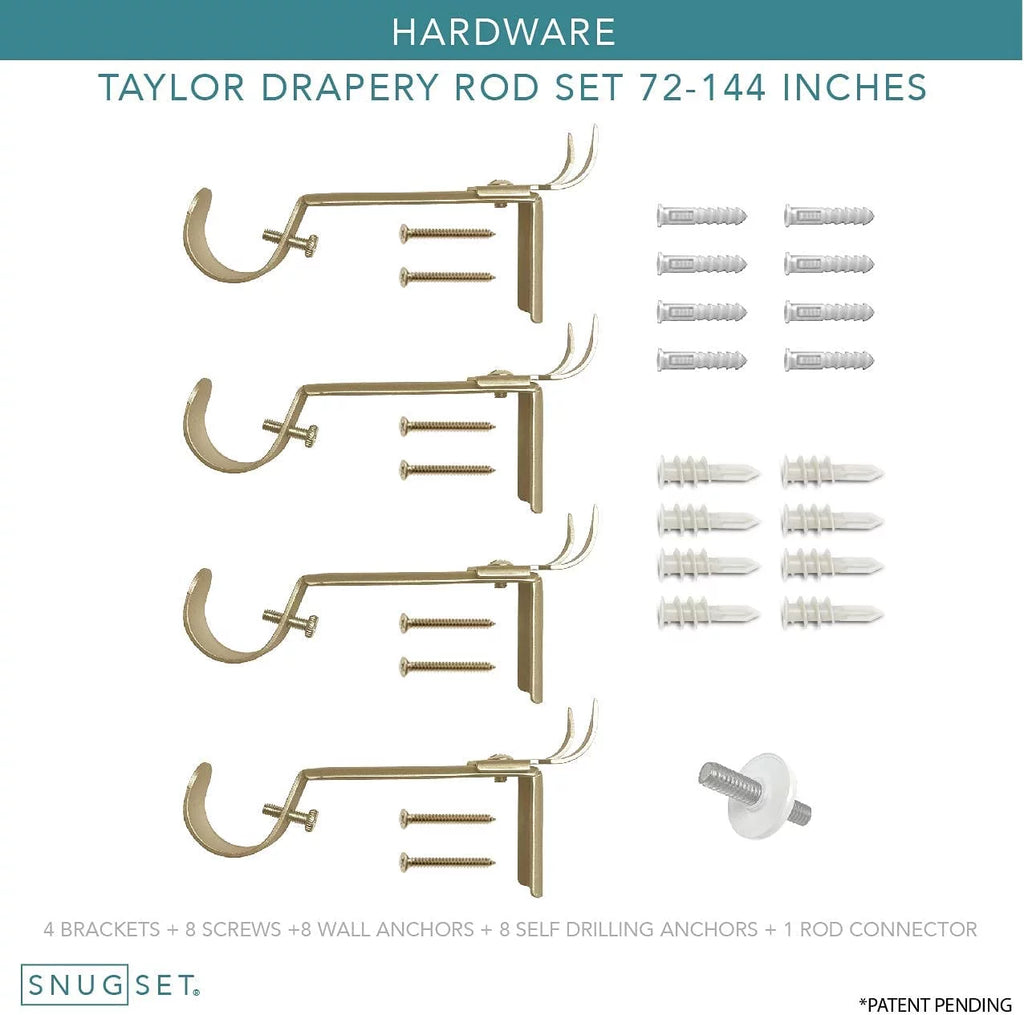 72-144" Curtain Rod with 4 Brackets R27201