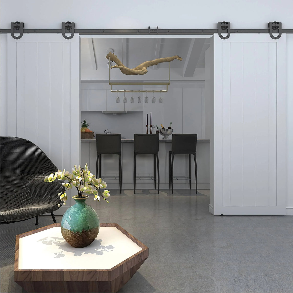 Rustic Unfinished Pine Barn Door Slab G78822