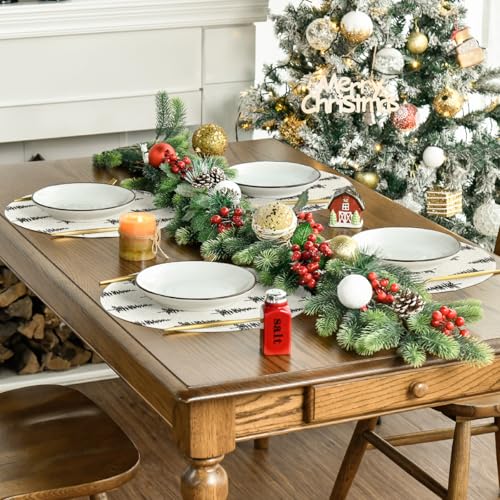 Green Christmas Placemats Set of 4 X59234