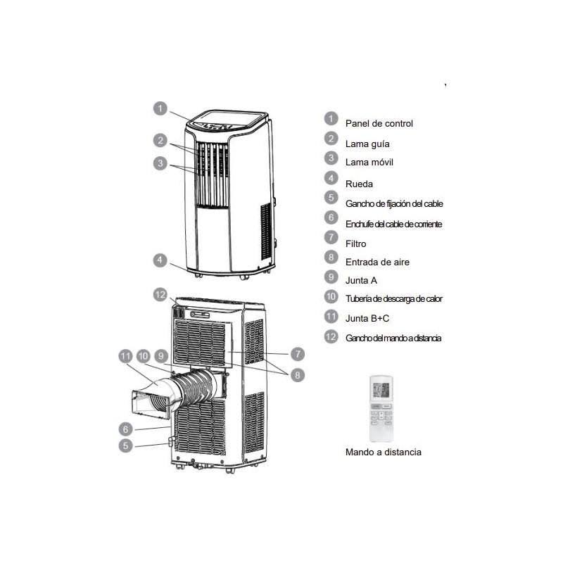 White Portable Air Conditioner D4594