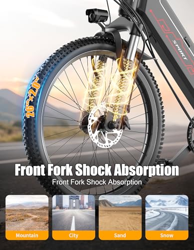 1500W 480Wh 26" 7-Speed Electric Mountain Bike S948086