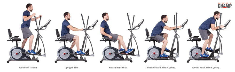 3-in-1 Elliptical and Exercise Bike with Heart Rate Monitor R694