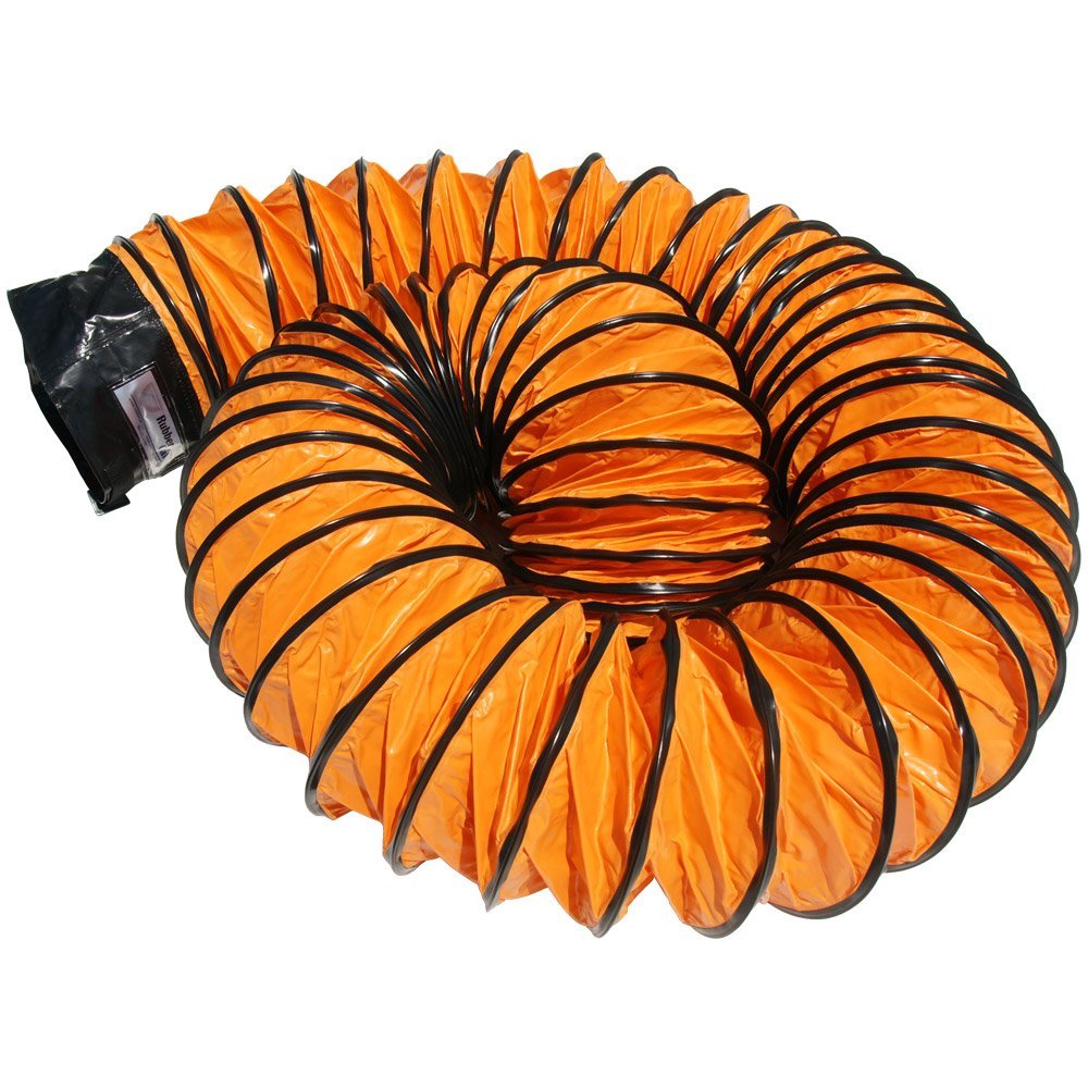 Orange Ventilation Duct Hose 8ID x 25' Length O22492