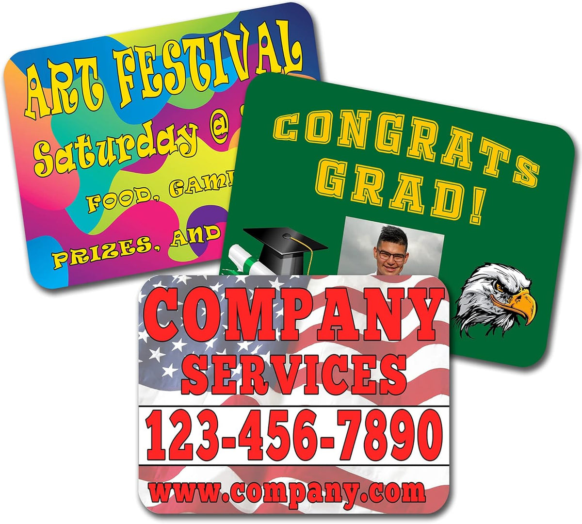 Custom Car Magnets with Rounded Corners, Full Color Digital Print, 18x12 T811