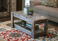 Unfinished Wood Coffee Table with Shelf S210545