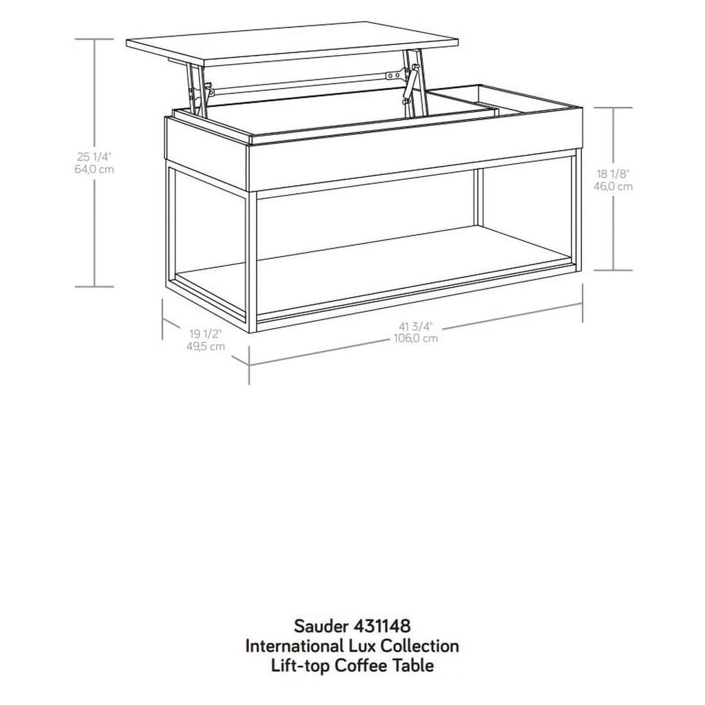 Modern Engineered Wood Lift-Top Coffee Table in Brown S54137