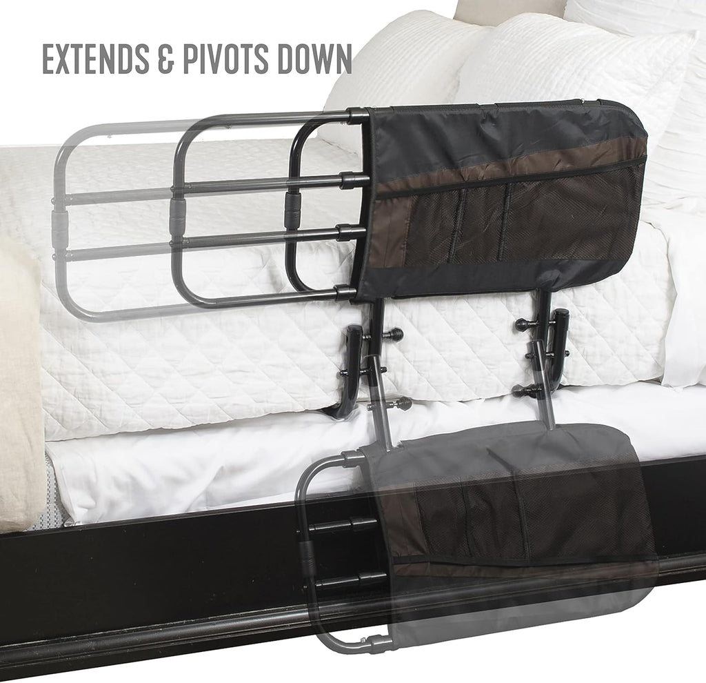 Adjustable Bed Rail with Organizer Pouch Z683