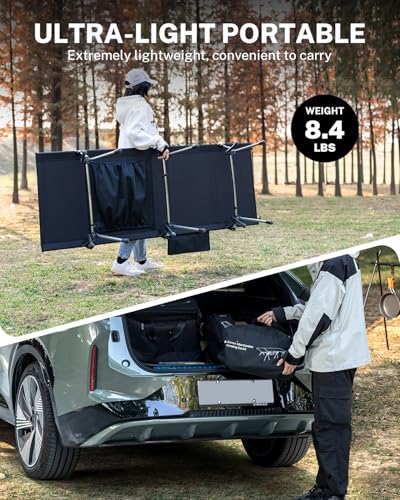 Camping Cot with Leg Extenders 2 in 1 Portable Folding Cot E161778