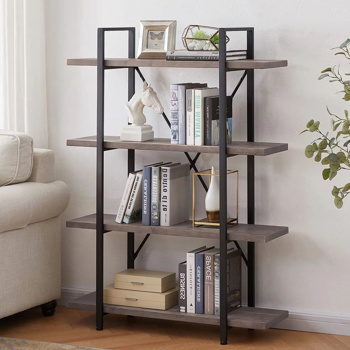 2 Tier Solid Wood Bookcase G1383