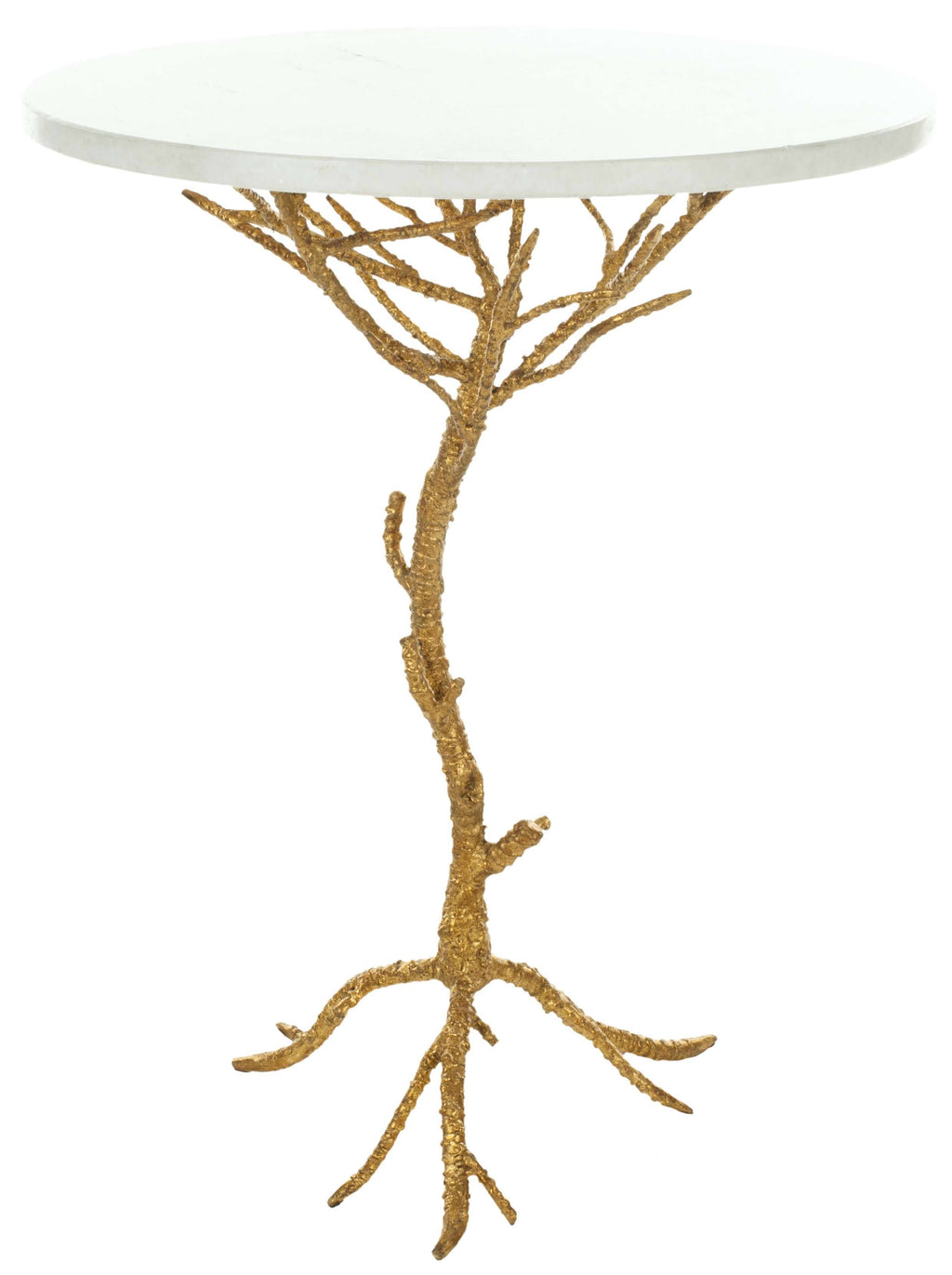 Gold White Accent Table G789