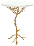 Gold White Accent Table G789