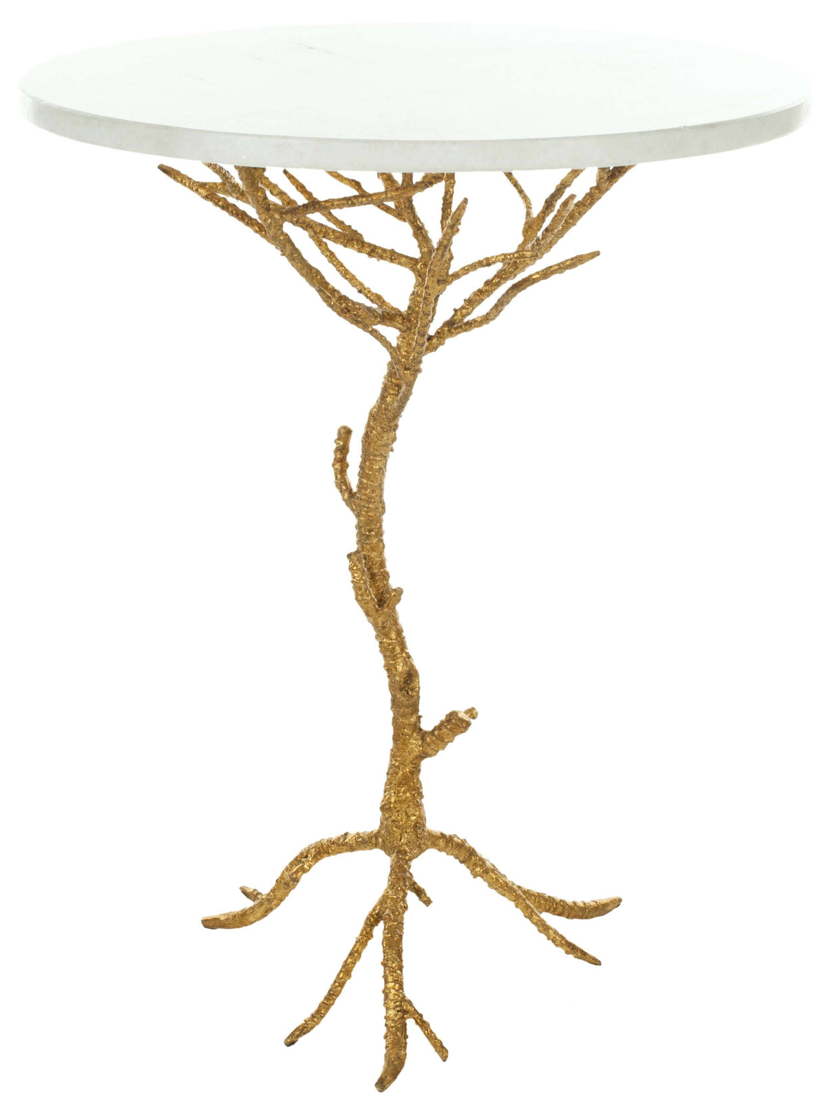 Gold White Accent Table G789