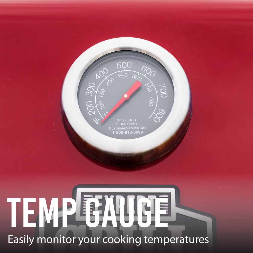 4 Burner Propane Gas Grill with Side Burner in Red H184