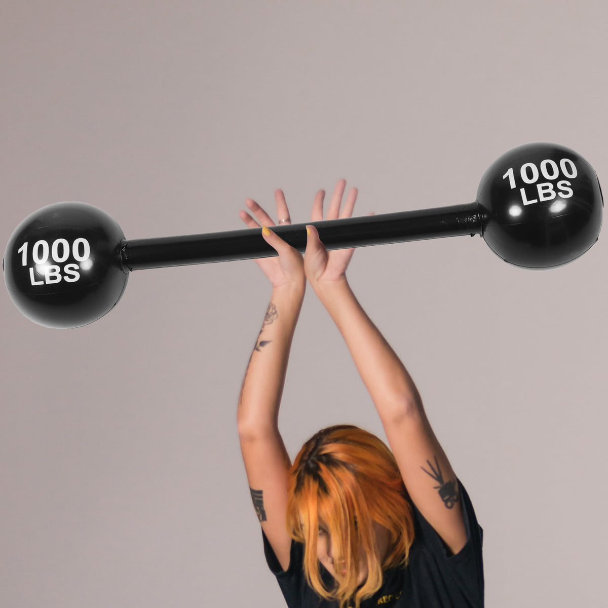 Inflatable Barbell Toy PVC Thickening Party Props T43653