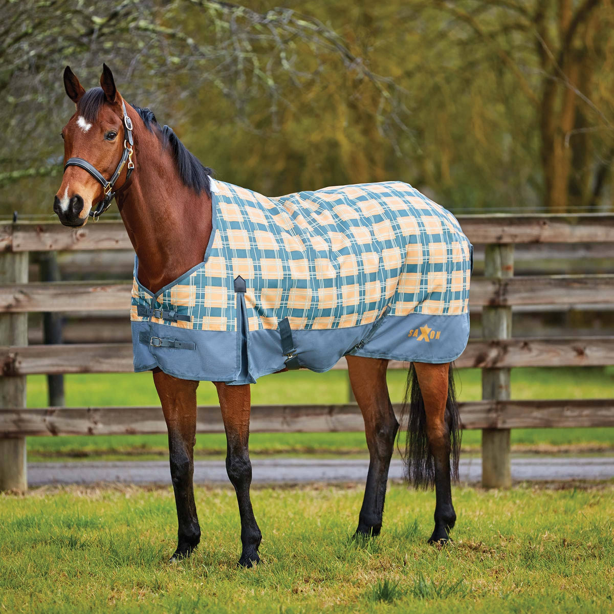 Navy/Red Plaid Heavy Neck 72 X394