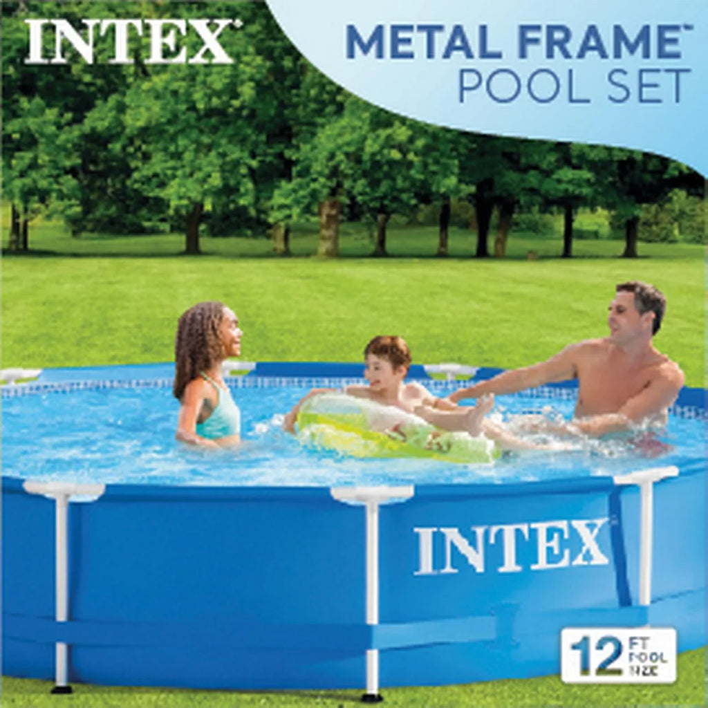 12' x 30'' Metal Frame Above Ground Swimming Pool with Filter Pump Q5921