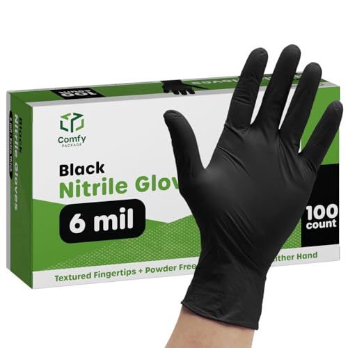 Black Nitrile Disposable Gloves S42147