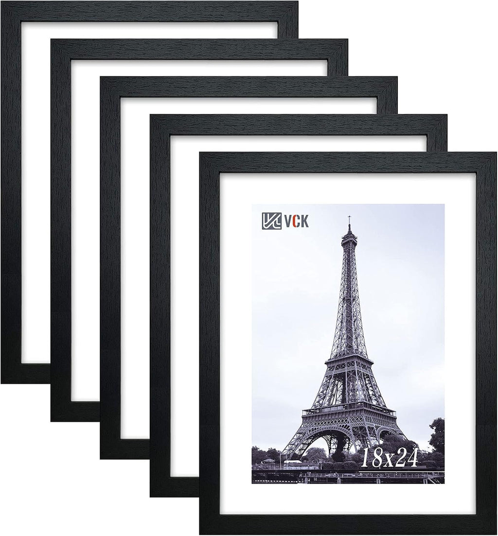 18x24 Poster Frame in Black with Polished Plexiglass Set of 5 S16483