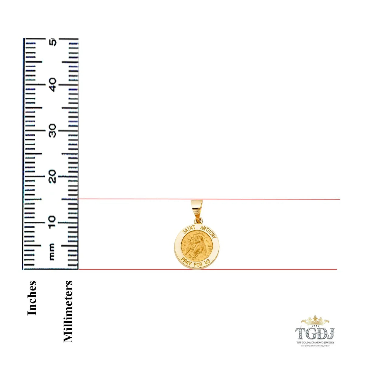 14k Yellow Gold St. Anthony Pendant C302
