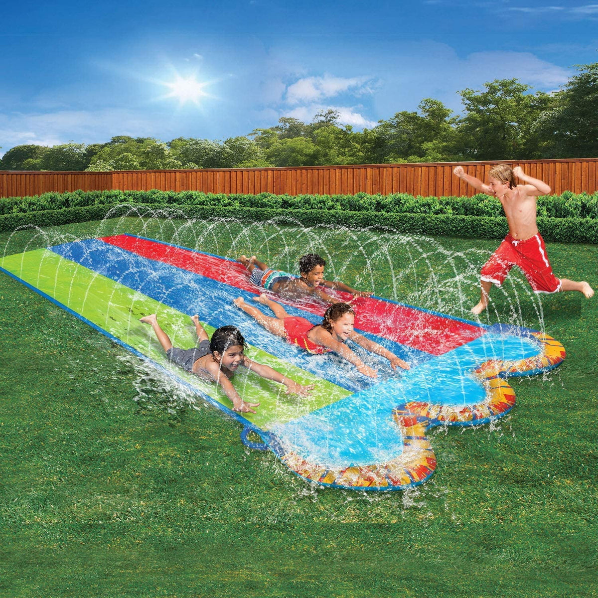 16 Ft Water Slide with 3 Bodyboards J92569