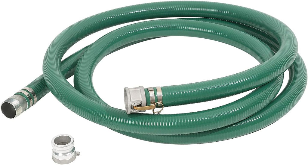 2 x 50' Blue PVC Backwash Hose & 2 x 20' Green PVC Suction Hose with Aluminum Camlock Fittings and Steel Suction Strainer P46080