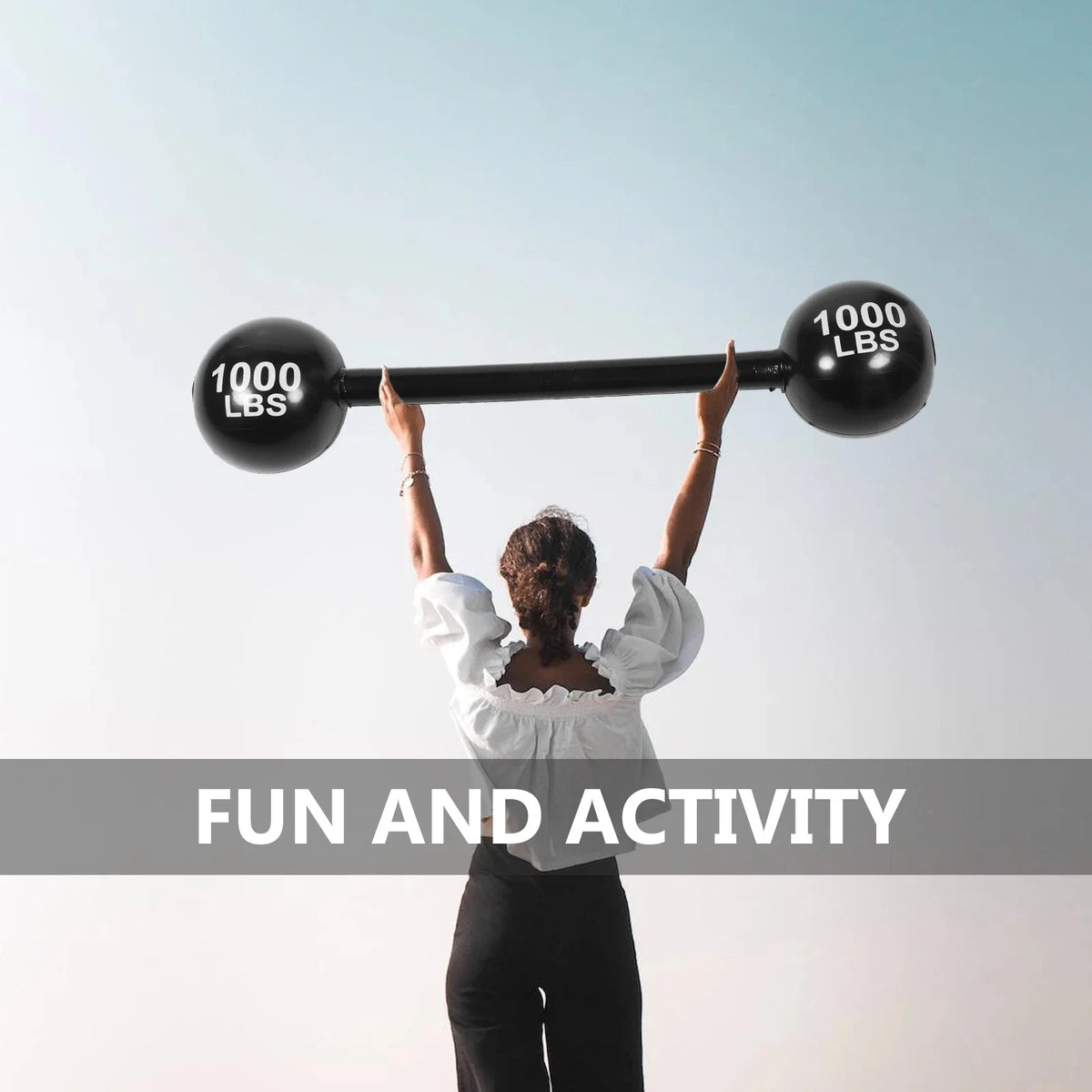 Inflatable Barbell Toy PVC Thickening Party Props T43653