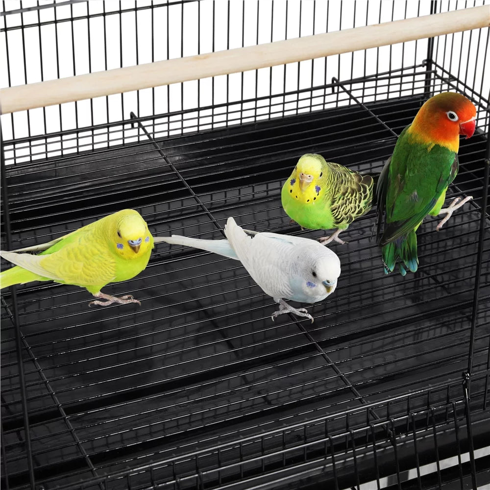 Black Flight Cage with Rolling Stand D8236