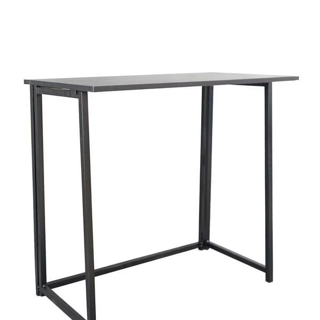 32" Black Folding Computer Desk Metal Frame A716569