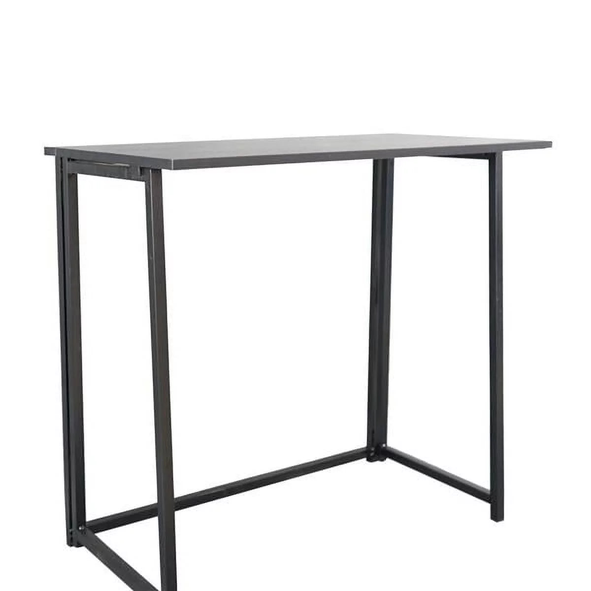 32" Black Folding Computer Desk Metal Frame A716569
