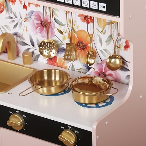 Wooden Play Kitchen Toy Set with Light J387290