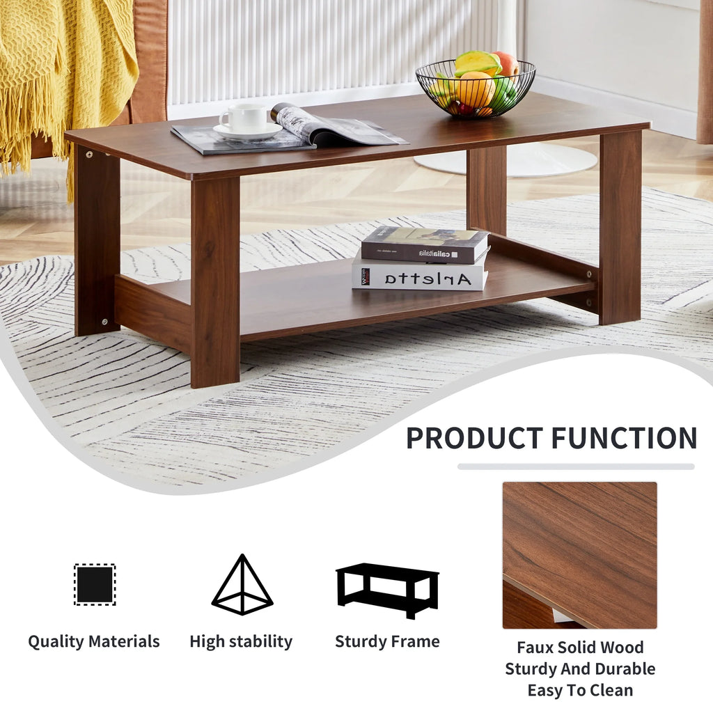 Walnut Textured Lift Top Coffee Table with Storage O75054