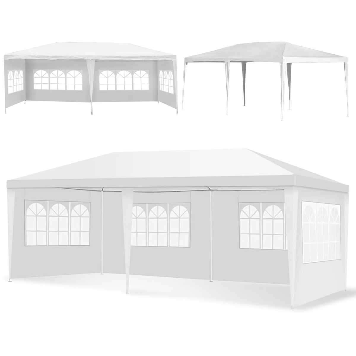 White Party Tent Canopy Shelter L30193