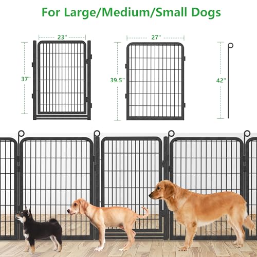 32" Height 10 Panels Metal Dog Playpen X96567