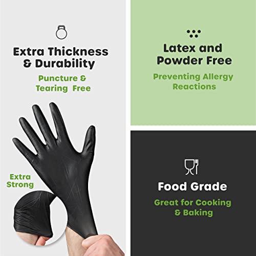 Black Nitrile Disposable Gloves S42147