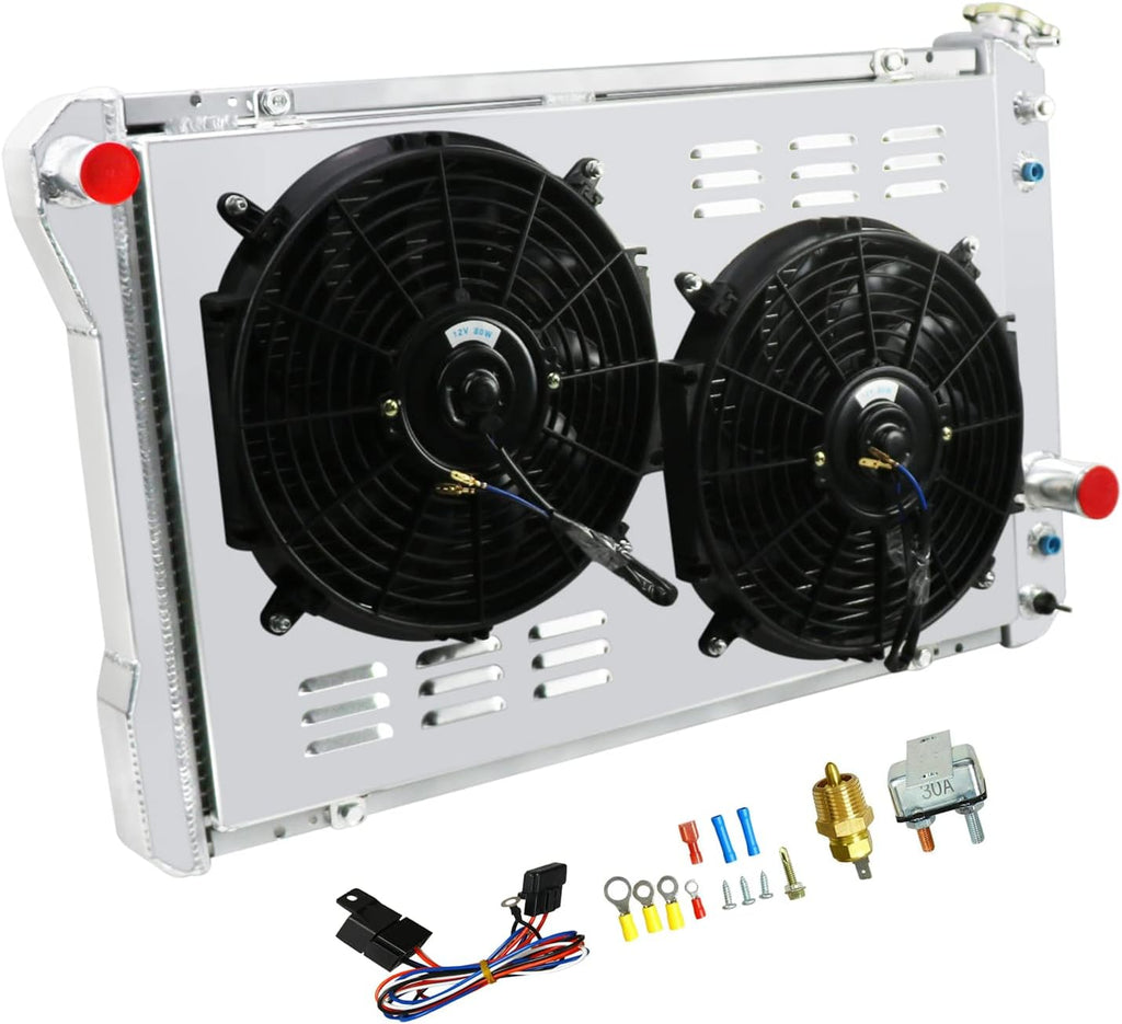 All Aluminum 3 Core Radiator with Shroud Fan Relay R83087