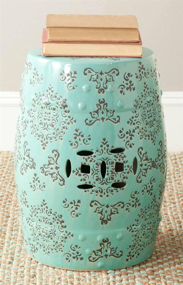 Blue Garden Stool A632