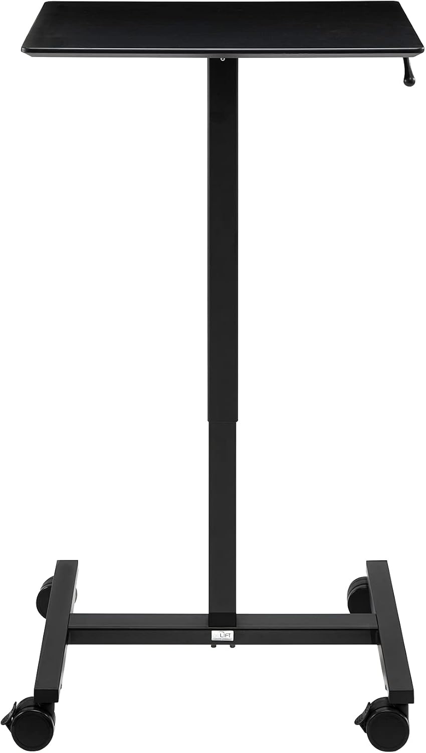 Black Rolling Height Adjustable Laptop Cart Table with Wheels X463210