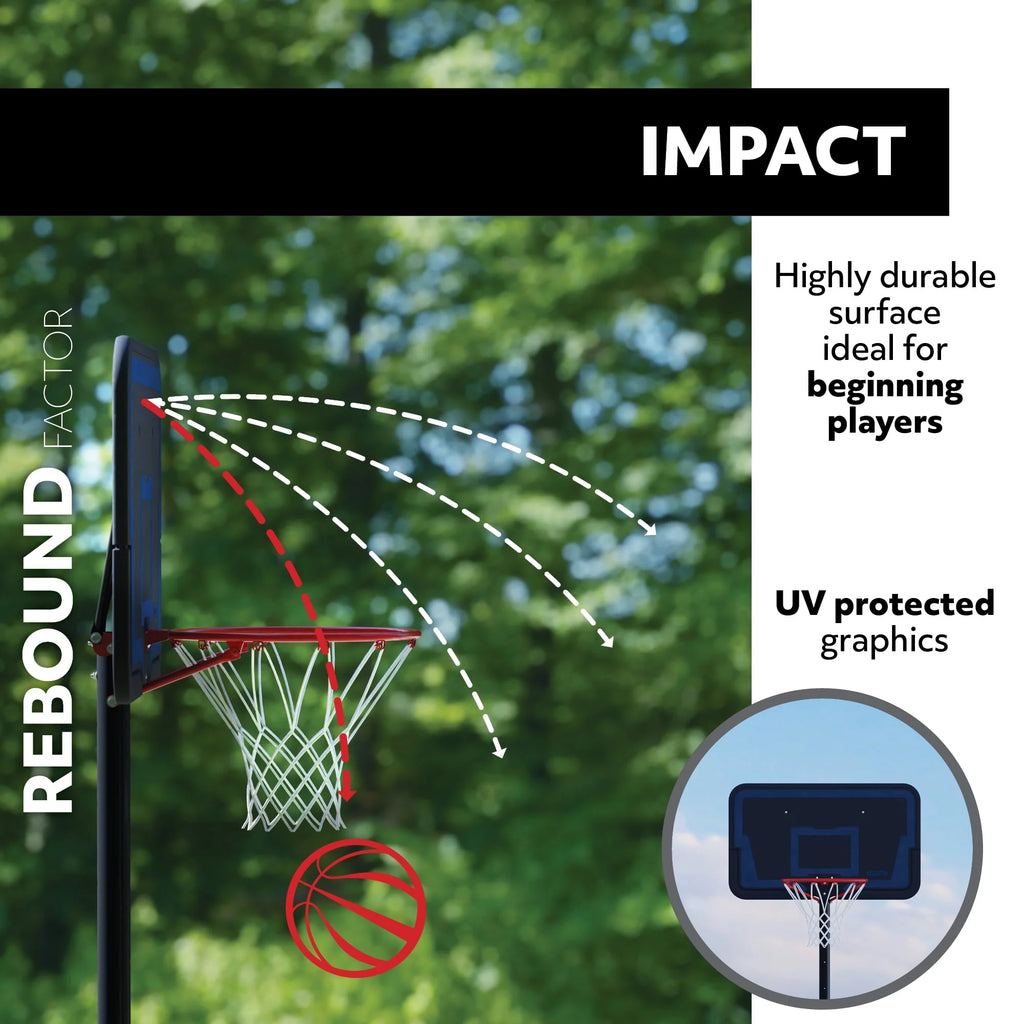Adjustable Portable Basketball Hoop 44 inch U155155