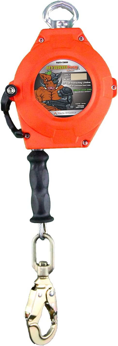 Self Retracting Lifeline 30' Fall Protection Retractable Safety Lanyard L629345