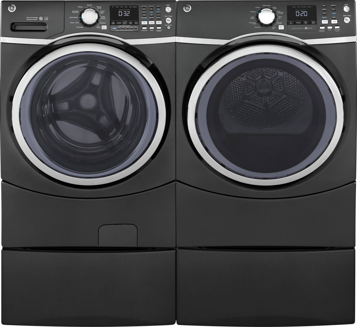 Gray Electric Dryer with Steam U7637